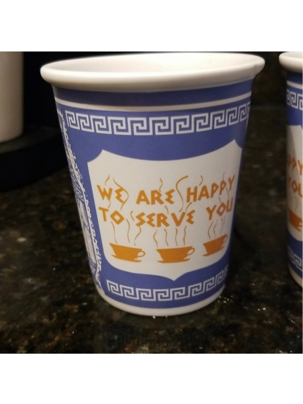 Ceramic Greek NY Coffee Mug NEW IN BOX